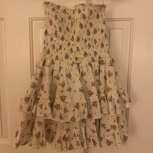 Strapless Lelis Floral Dress